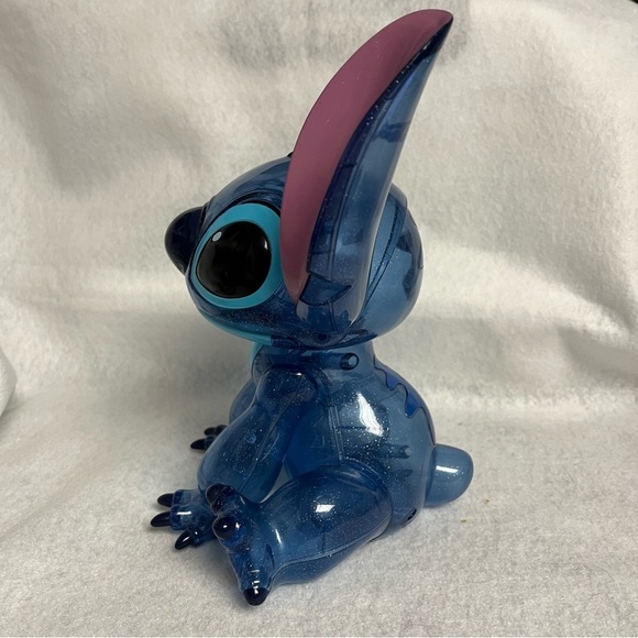 SOLD Lilo & STITCH Blue Clear Glitter Plastic Figure Disney Store Japan 9.5 in - Picture 3 of 13